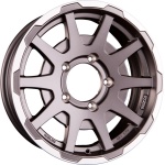 Sparco Dakar Matt Dark Greey Lip Polished NO CAP 5.5x16 5x139.7 ET5 CB108.1