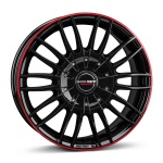 Borbet CW3 7.5x18 6x130 ET50 CB84.1 black glossy red ring