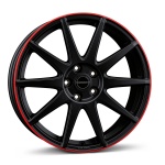 Borbet GTX 8x19 5x114.3 ET50 CB72.6 black matt rim red
