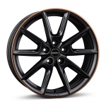 Borbet LX18 8x18 5x112 ET40 CB66.6 black matt rim copper