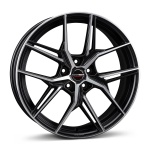 Borbet QX 8x19 5x114.3 ET40 CB72.6 black polished matt