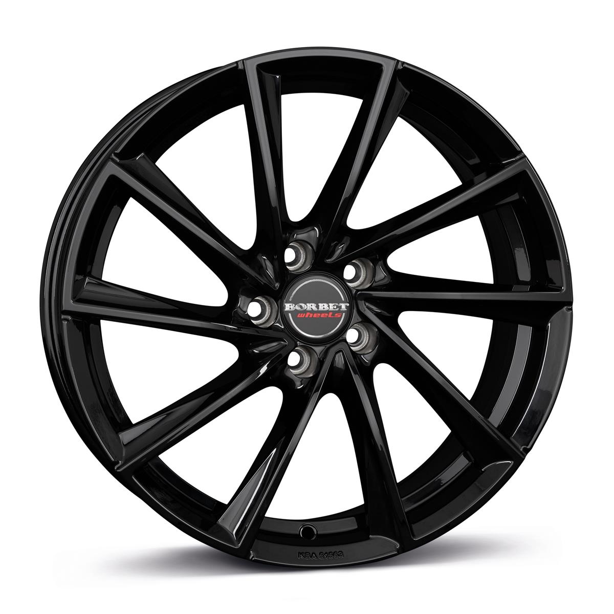 latakko-10820-7 Borbet VTX 8.5x19 5x112 ET47 CB66.6 black glossy - Pilt 1