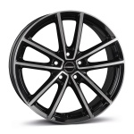 Borbet W 7x17 5x112 ET44 CB66.6 black polished glossy