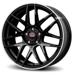 Momo Competizione 8x19 5x108 ET42 CB72.3 Glossy Black Polished Lip