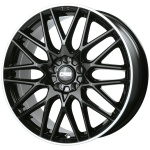 CMS C25 8x18 5x114.3 ET47 CB67.1 Diamond Rim Black Gloss