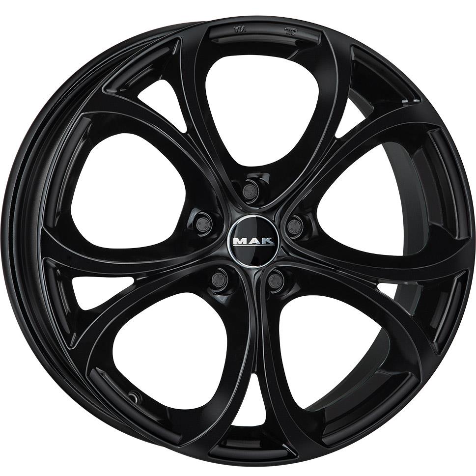 latakko-4021-1 MAK Lario 8x18 5x110 ET41 CB65.1 Gloss Black - Image 1