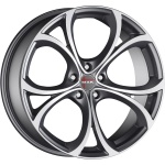 MAK Lario 7.5x17 5x110 ET39 CB65.1 Gun Met-Mirror Face