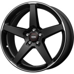 Momo Five 8.5x19 5x112 ET45 CB72.3 Matt Black Polished