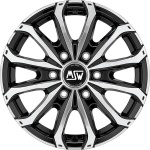 MSW 48 Van 6 Holes 6.5x16 6x130 ET62 CB84.1 Gloss Black Full Polished