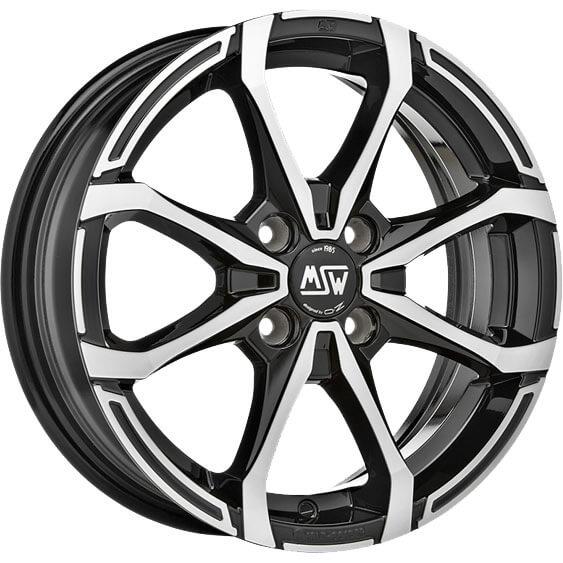 latakko-4315-2 MSW X4 6x16 4x100 ET40 CB63.3 Gloss Black Full Polished - Image 1