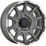 Sparco Dakar 5.5x16 5x139.7 ET0 CB108.1 Matt Dark Grey Lip Polished