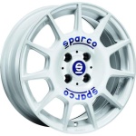 Sparco Terra 7x16 5x112 ET35 CB75 White Blue Lettering