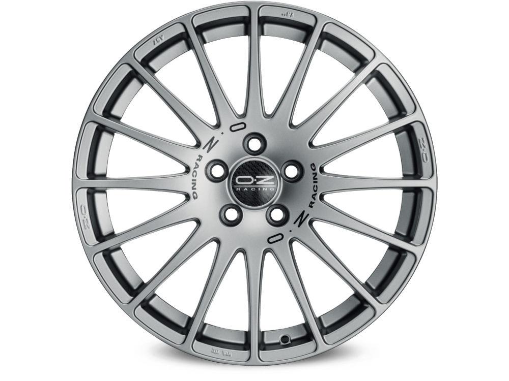 latakko-6089-27 OZ Racing Superturismo GT 8x18 5x100 ET35 CB68.1 Grigio Corsa Black Lettering - Image 1