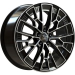 Fondmetal 1972 11x21 5x112 ET19 CB66.6 Glossy Black Machined