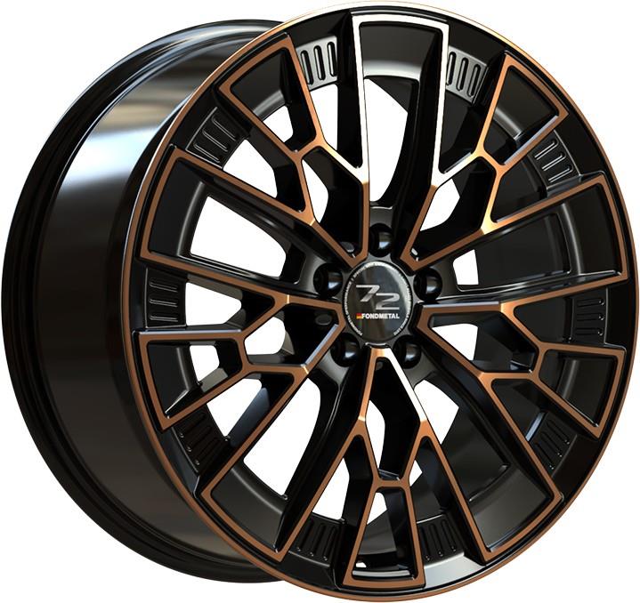 latakko-6681-25 Fondmetal 1972 9x21 5x130 ET51 CB71.6 Black Clearcoat Matt Bronze Machined - Pilt 1