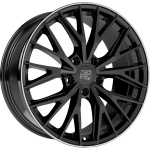 MSW 44 10x20 5x112 ET26 CB73.1 Gloss Black+Diamond Lip