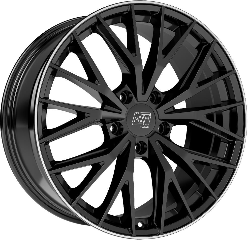 latakko-7596 MSW 44 8.5x20 5x108 ET40 CB73.1 Gloss Black+Diamond Lip - Pilt 1