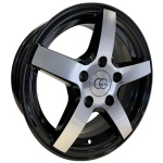 GG Trailer Black Polished 5.5x14 4x100 ET30 CB57.1
