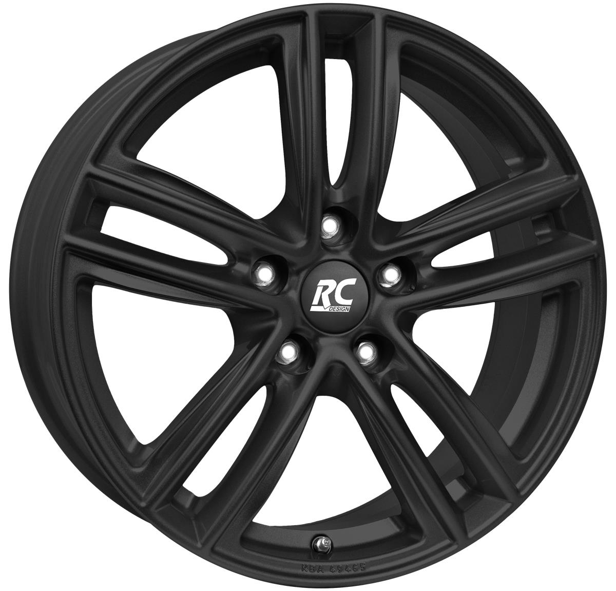 latakko-8134-77 RC Design RC27 7x17 5x112 ET49 CB66.6 Schwarz Klar Matt (SKM) - Image 1