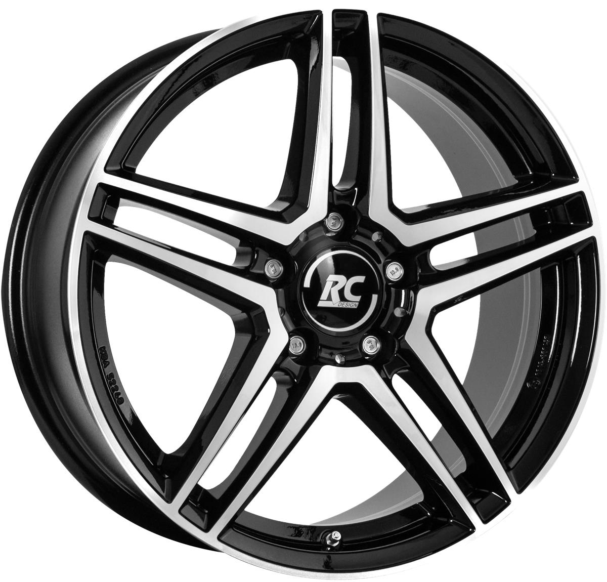 latakko-8159-8 RC Design RCD17 7.5x17 5x112 ET40 CB66.6 Schwarz Glanz Voll-Poliert (SGVP) - Image 1