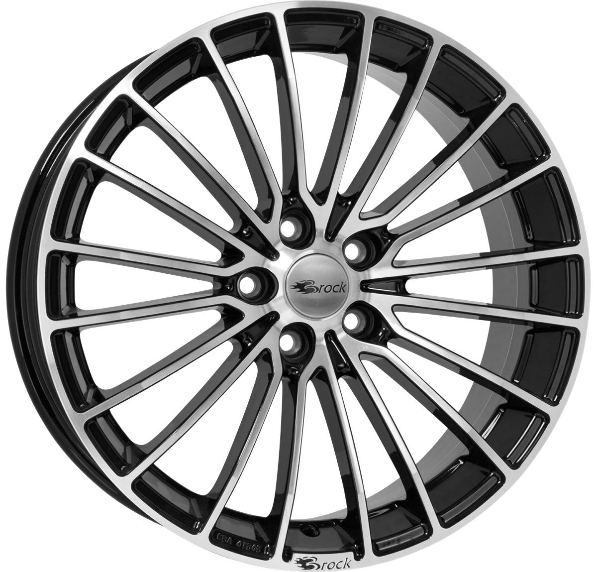 latakko-8175-12 Brock B24 7x16 4x114.3 ET40 CB72.6 Schwarz Glanz Voll-Poliert (SGVP) - Image 1