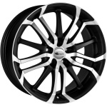 Brock B26 7.5x17 5x110 ET38 CB65.1 Schwarz Matt Voll-Poliert (SMVP)