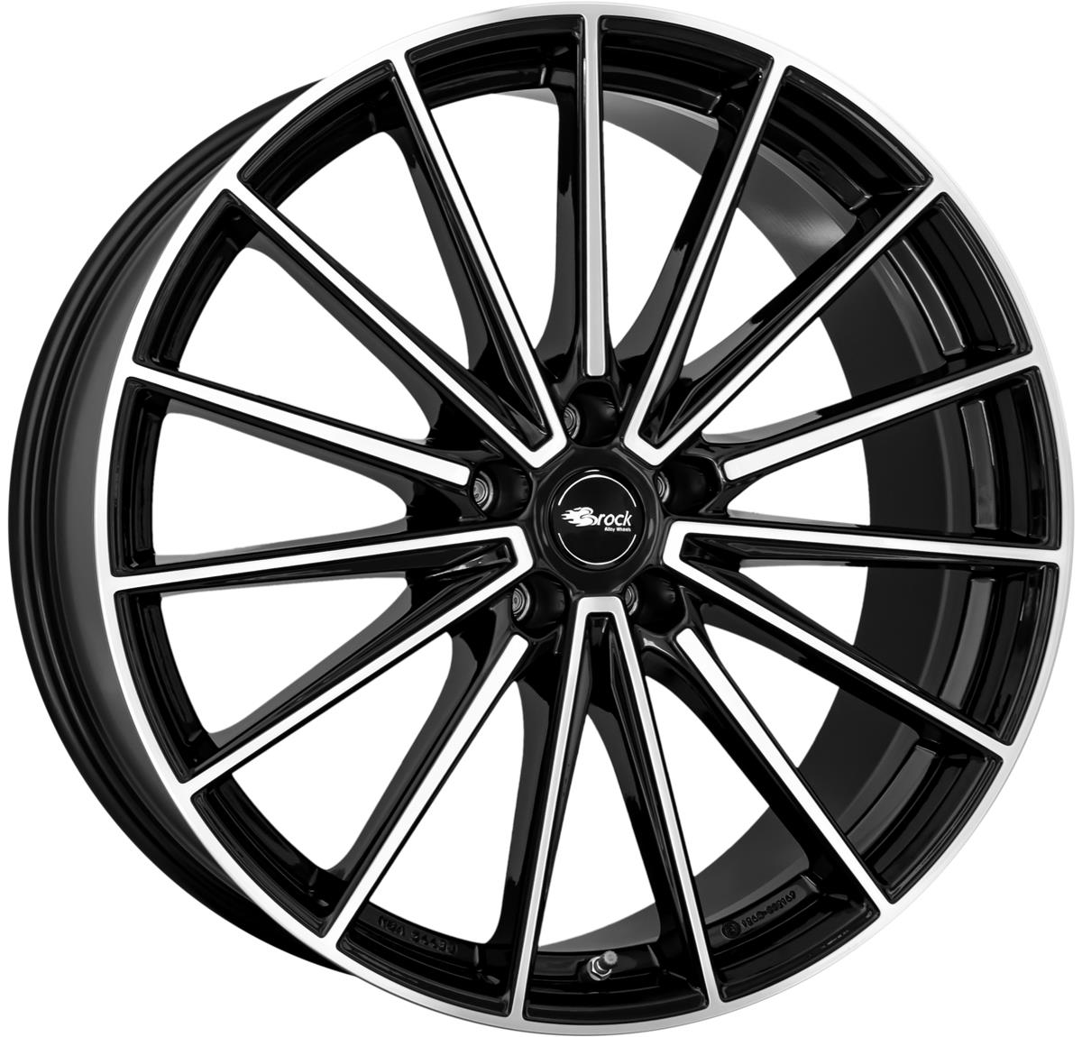 latakko-8224-23 Brock B43 8.5x19 5x112 ET38 CB57.1 Schwarz Glanz Voll-Poliert (SGVP) - Image 1
