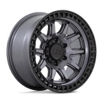 Black Rhino Calico 8.5x17 5x120 ET34 CB74.1 Matte Gunmetal With Matte Black Lip