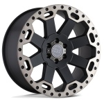 Black Rhino Warlord 9x17 5x127 ET-12 CB71.6 Matte Black W/ Machined Dark Tint