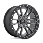 Fuel D680 Rebel 9x18 5x139.7 ET1 CB78.1 Matte Gun Metal Black Bead Ring