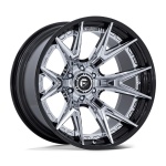 Fuel Fc402 Catalyst 12x24 6x139.7 ET-44 CB106.1 Chrome With Gloss Black Lip