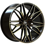 Fondmetal STC-23 11.5x23 5x130 ET51 CB71.6 Black Clearcoat Glossy Gold Machined