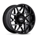 MOTO METAL MO812 TURBINE GLOSS BLACK W/ MACHINED FACE 10x20 6x139.7 ET-18 CB106.1 Must