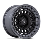 BLACK RHINO BR014 SAHARA MATTE BLACK W/ GUNMETAL LIP 9x17 5x127 ET-12 CB71.5 Must