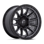 FUEL 1PC FC866 PISTON MATTE GUNMETAL W/ GLOSS BLACK LIP 9x17 6x139.7 ET1 CB106.1 Must