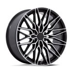 NICHE 1PC NC278 CALABRIA 6 GLOSS BLACK W/ MACHINED 10x24 6x135 ET30 CB87.1 Must
