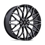 ASANTI BLACK AB050 MOGUL 6 GLOSS BLACK W/ MACHINED FACE 10x24 6x135 ET30 CB87.1 Must