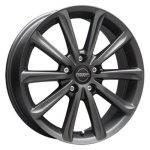 Mega Wheels Virgo Dark Mat anthracite grey 7x17 5x112 ET38 CB73.2 Hall / Hõbedane