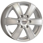 Mega Wheels Hercules 6 Silver 6.5x17 6x120 ET50 CB74.6 Hall / Hõbedane