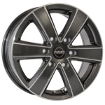 Mega Wheels Hercules 6 Anthracite grey front polished 6.5x16 6x120 ET50 CB74.6 Other