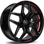 seventy9 SV-B Black glossy red inner lip 10x20 5x112 ET40 CB66.5 Other