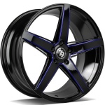 seventy9 SV-N black glossy milled blue 9x18 5x120 ET35 CB72.6 Other