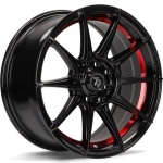 seventy9 SCF-F Black glossy red inner lip 7x15 ET35 CB67.1 Other