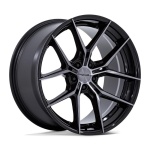 NICHE 1PC NC279 PRODIGY 5 GLOSS BLACK DARK TINTED CLEAR 9x22 5x115 ET15 CB72.56 Must