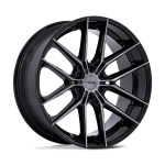 NICHE 1PC NC280 PRODIGY 6 GLOSS BLACK DARK TINTED CLEAR 9.5x22 6x135 ET25 CB87.1 Must