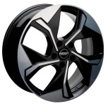 Mega Wheels Triton Black front polished 7.5x19 5x114.3 ET49 CB67.1 Other
