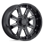Black Rhino Hard Alloys SIERRA GLOSS BLACK W/ MILLED SPOKES 9x20 6x139.7 ET12 CB112.1 Must