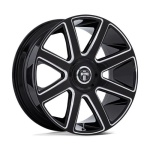 DUB 1PC DC273 PULL GLOSS BLACK MILLED 10x24 ET15 CB74.1 Must