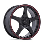Petrol PE003 P2E MATTE BLACK W/ RED LIP 8x18 ET35 CB74.1 Other