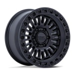 KMC KM554 AZTEC MATTE BLACK W/ GLOSS BLACK LIP 8.5x17 6x139.7 ET25 CB106.1 Must